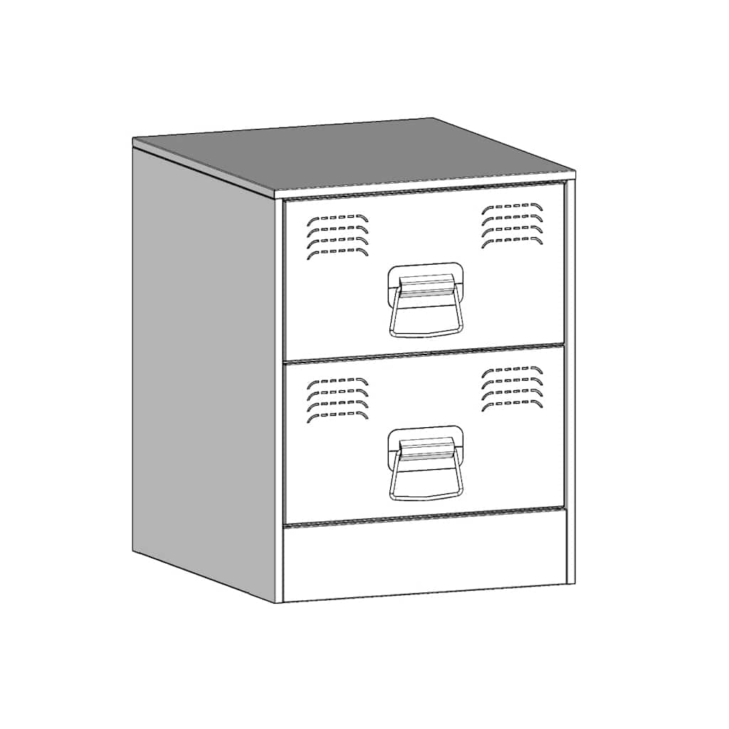 Bedside Cabinets 2 pcs Pink 34.5x39x44 cm Steel