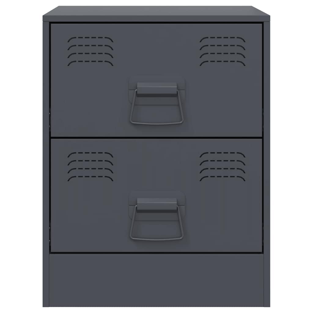 Bedside Cabinet Anthracite 34.5x39x44 cm Steel