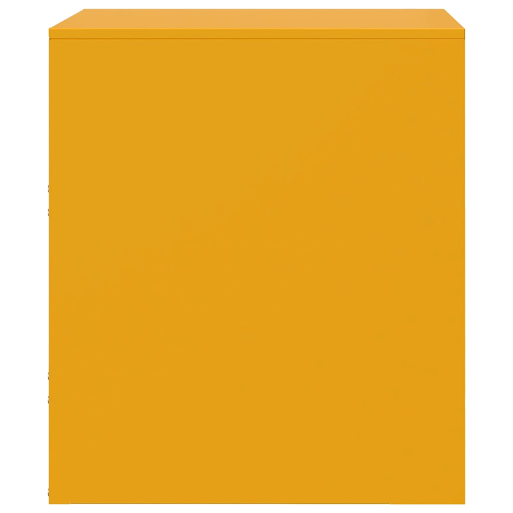 Bedside Cabinet Yellow 34.5x39x44 cm Steel