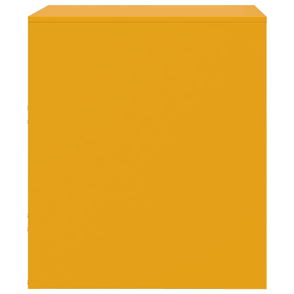 Bedside Cabinets 2 pcs Yellow 34.5x39x44 cm Steel