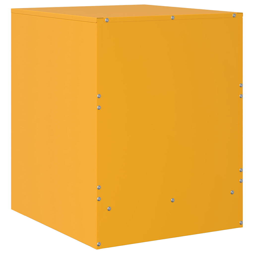 Bedside Cabinets 2 pcs Yellow 34.5x39x44 cm Steel