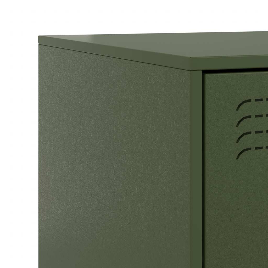 Bedside Cabinets 2 pcs Green 34.5x39x44 cm Steel