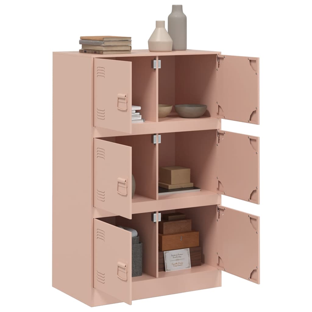 Sideboard Pink 67x39x107 cm Steel