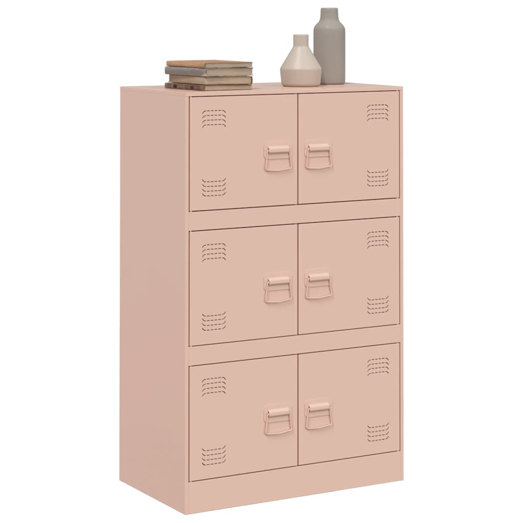 Sideboard Pink 67x39x107 cm Steel