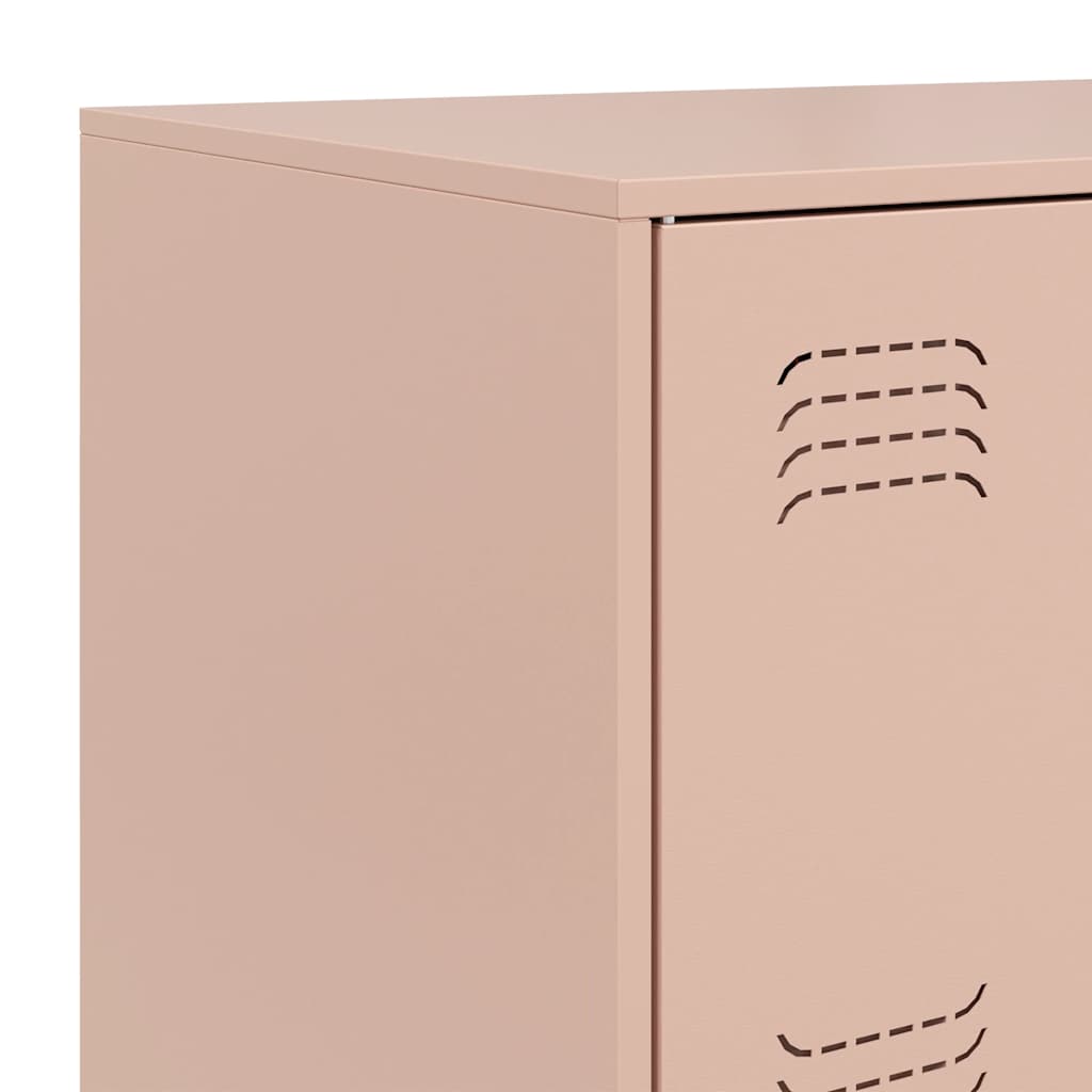 Sideboard Pink 67x39x107 cm Steel