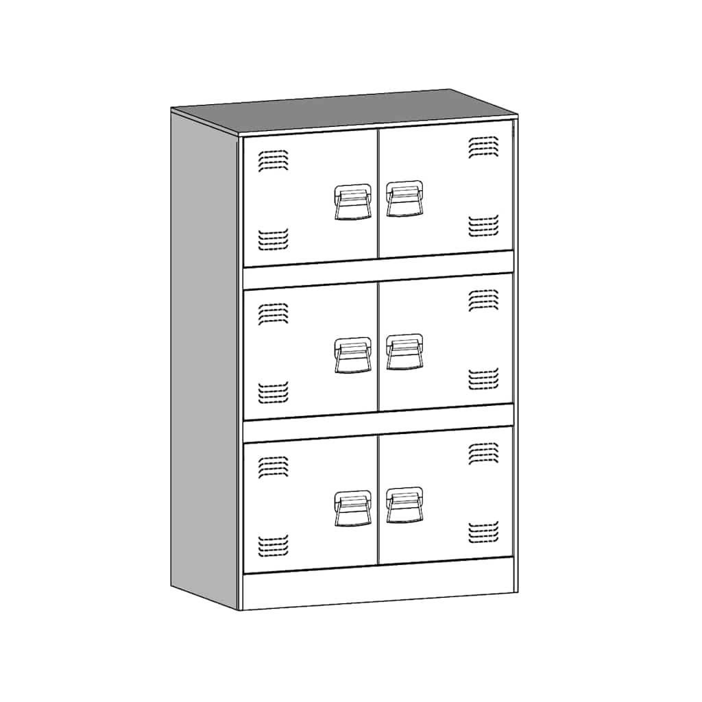 Sideboard Pink 67x39x107 cm Steel