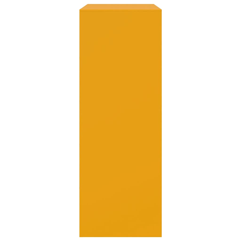 Sideboard Mustard Yellow 67x39x107 cm Steel