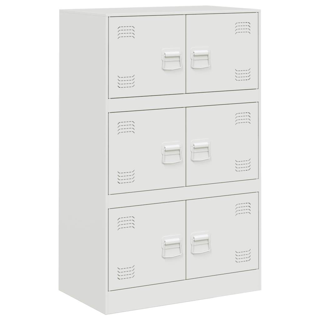 Sideboard White 67x39x107 cm Steel