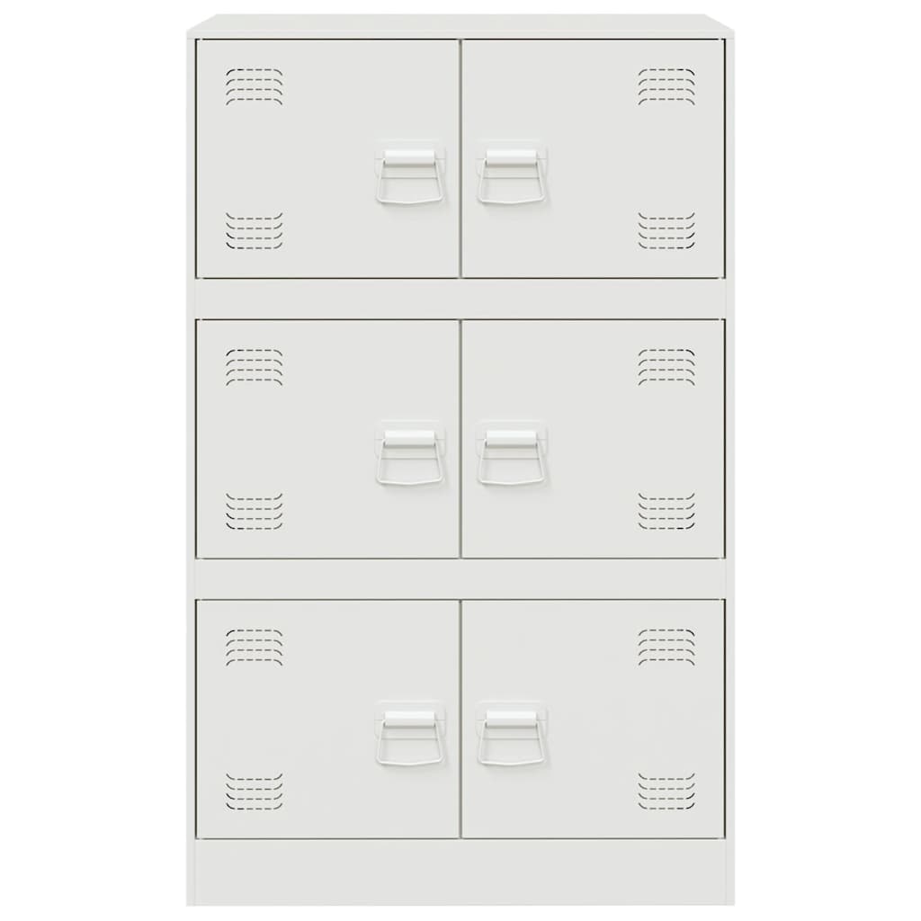 Sideboard White 67x39x107 cm Steel