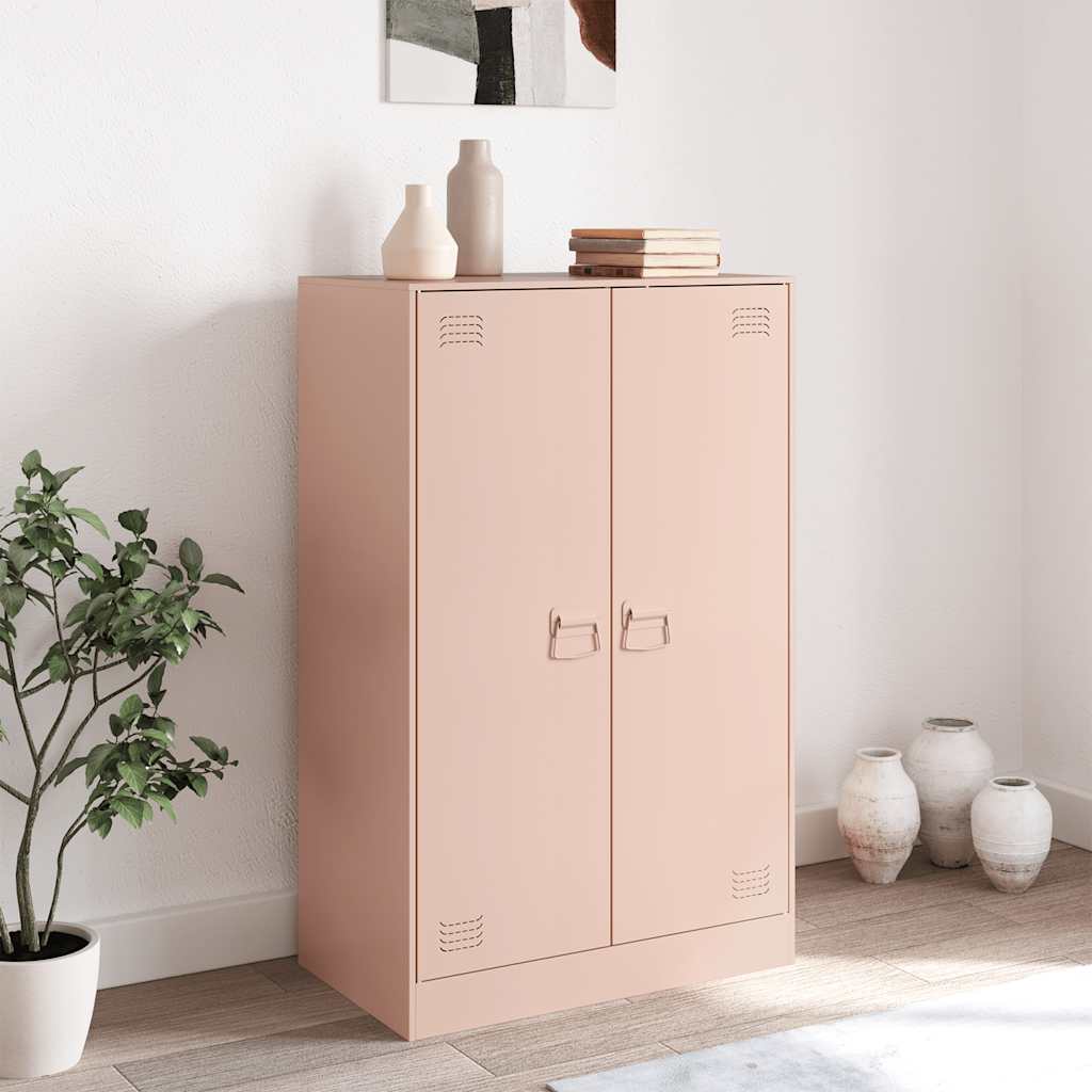 Sideboard Pink 67x39x107 cm Steel