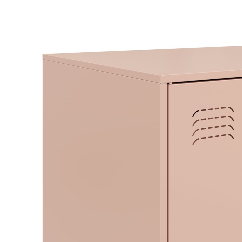 Sideboard Pink 67x39x107 cm Steel