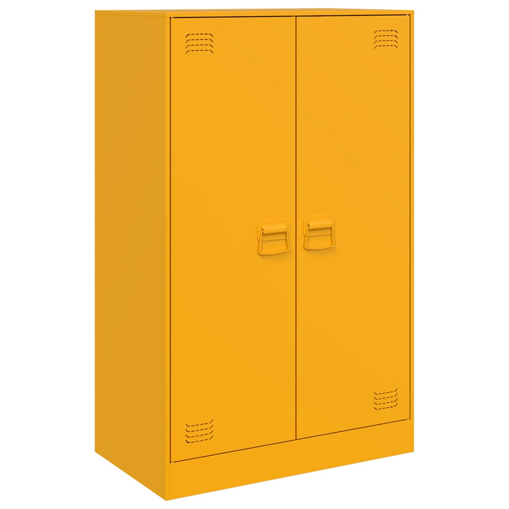 Sideboard Mustard Yellow 67x39x107 cm Steel