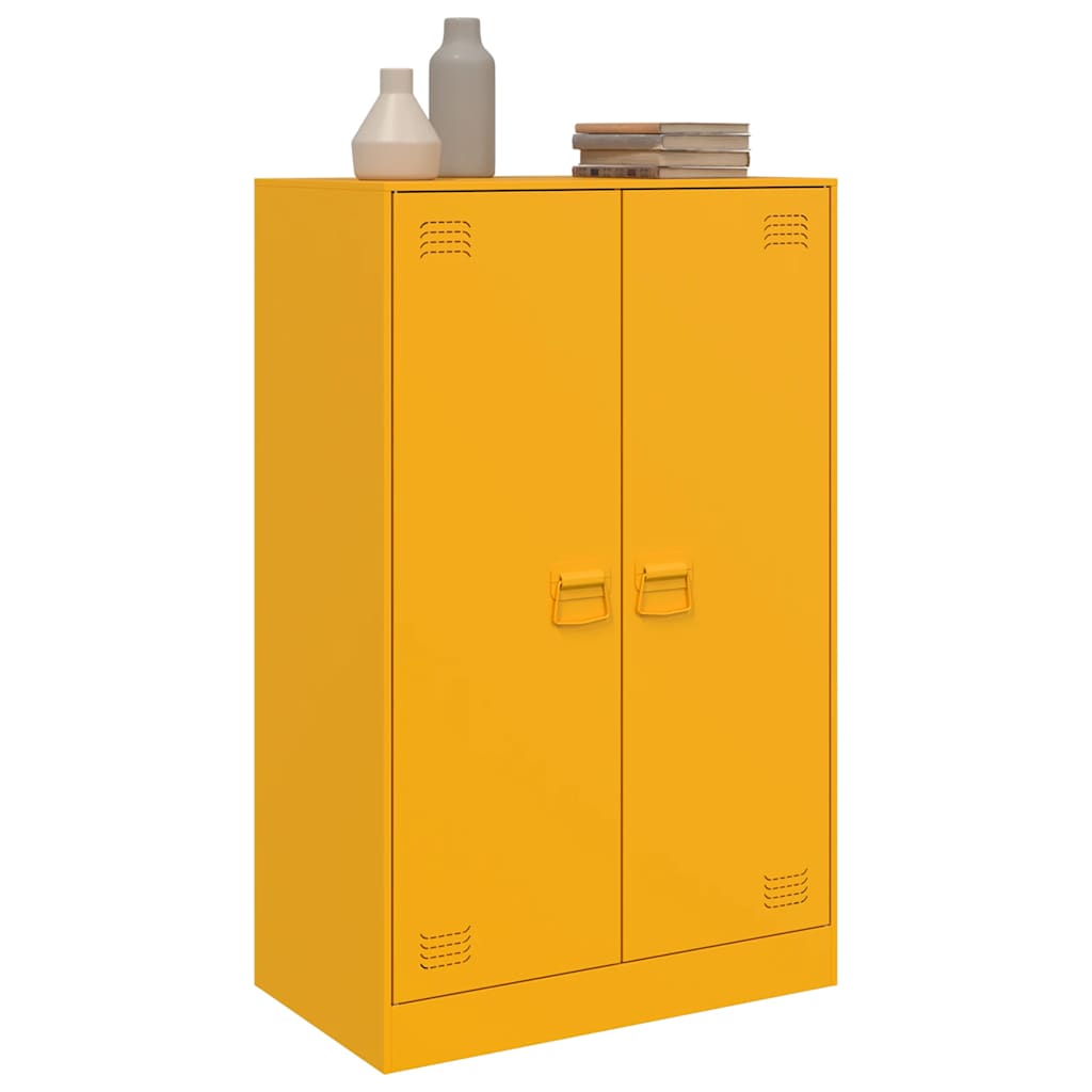 Sideboard Mustard Yellow 67x39x107 cm Steel