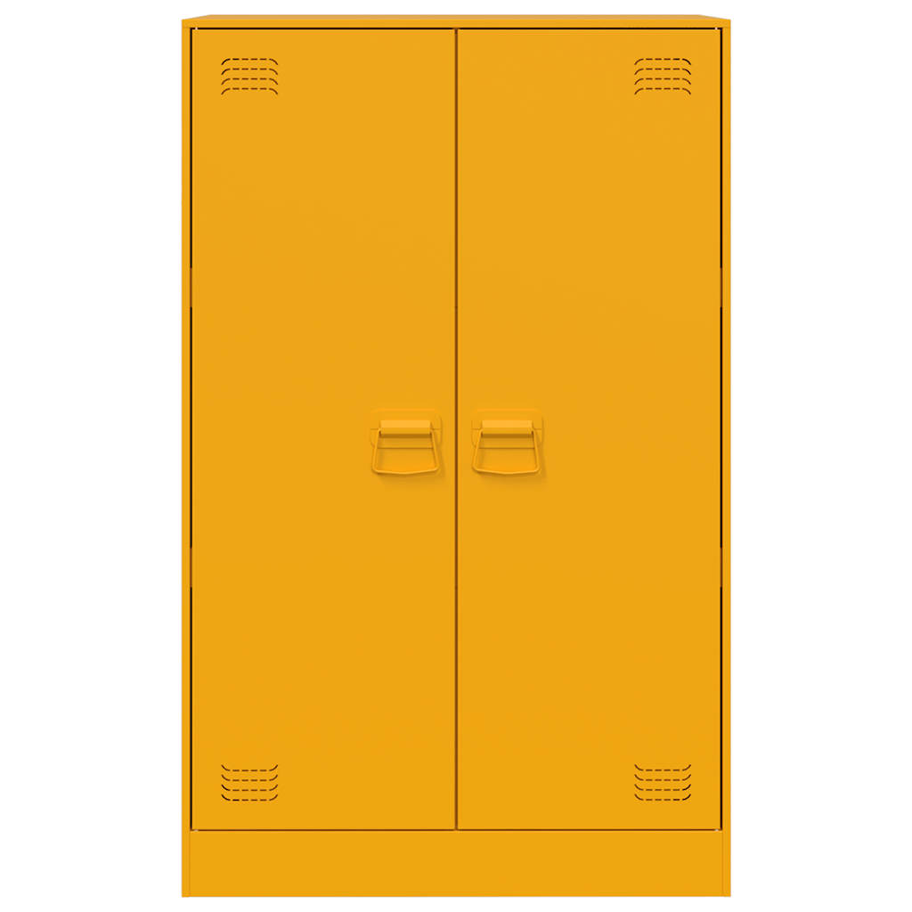 Sideboard Mustard Yellow 67x39x107 cm Steel