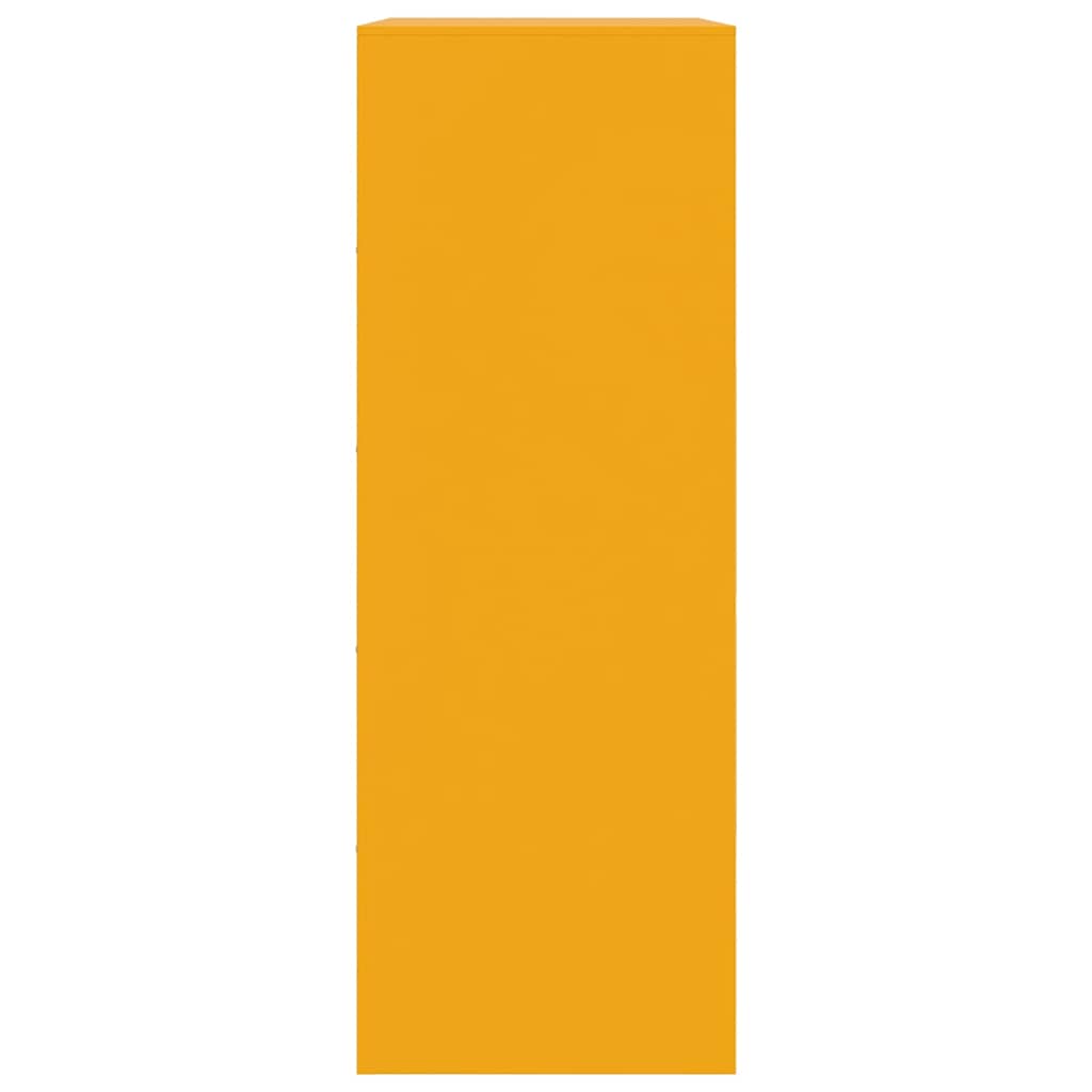 Sideboard Mustard Yellow 67x39x107 cm Steel