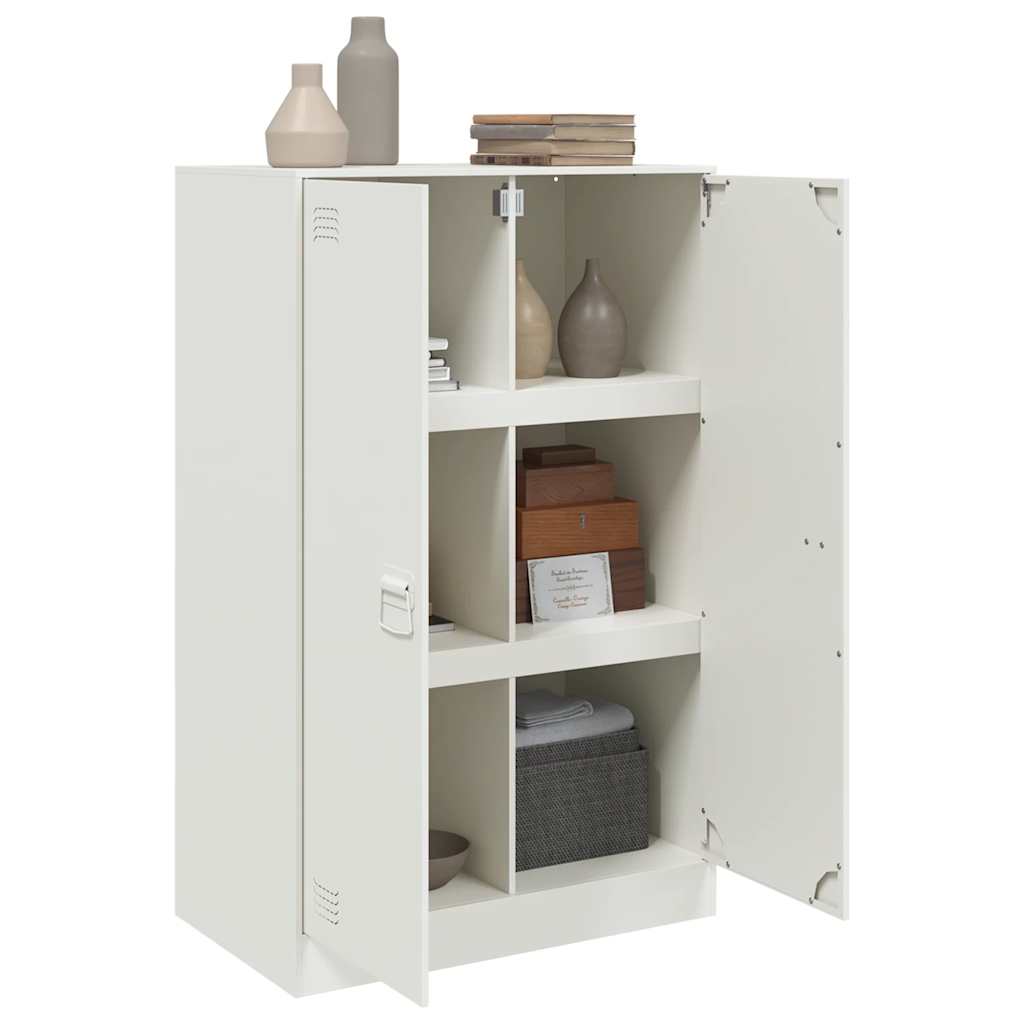 Sideboard White 67x39x107 cm Steel