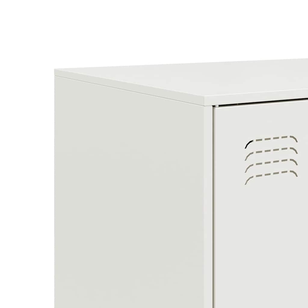 Sideboard White 67x39x107 cm Steel