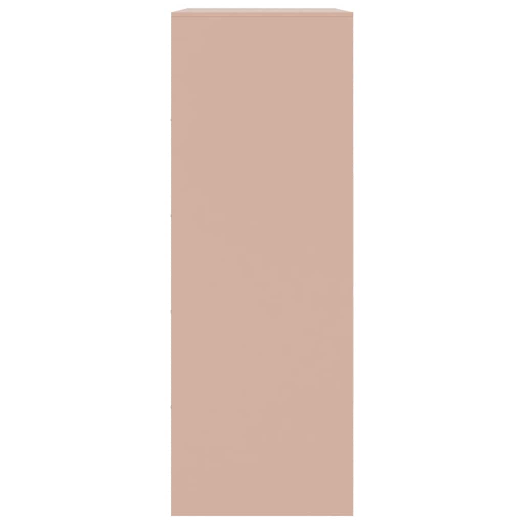 Sideboard Pink 67x39x107 cm Steel