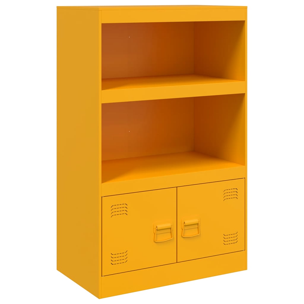 Sideboard Mustard Yellow 67x39x107 cm Steel