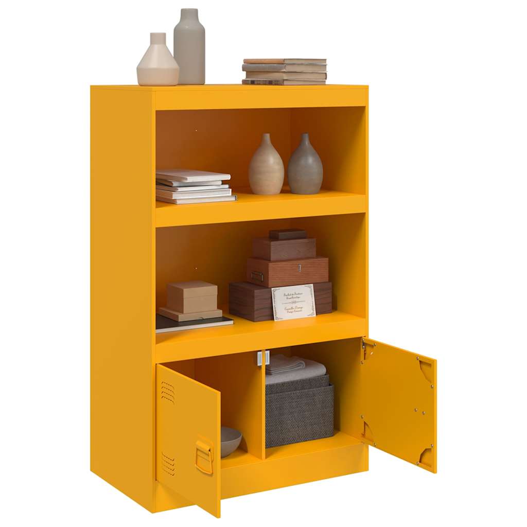 Sideboard Mustard Yellow 67x39x107 cm Steel