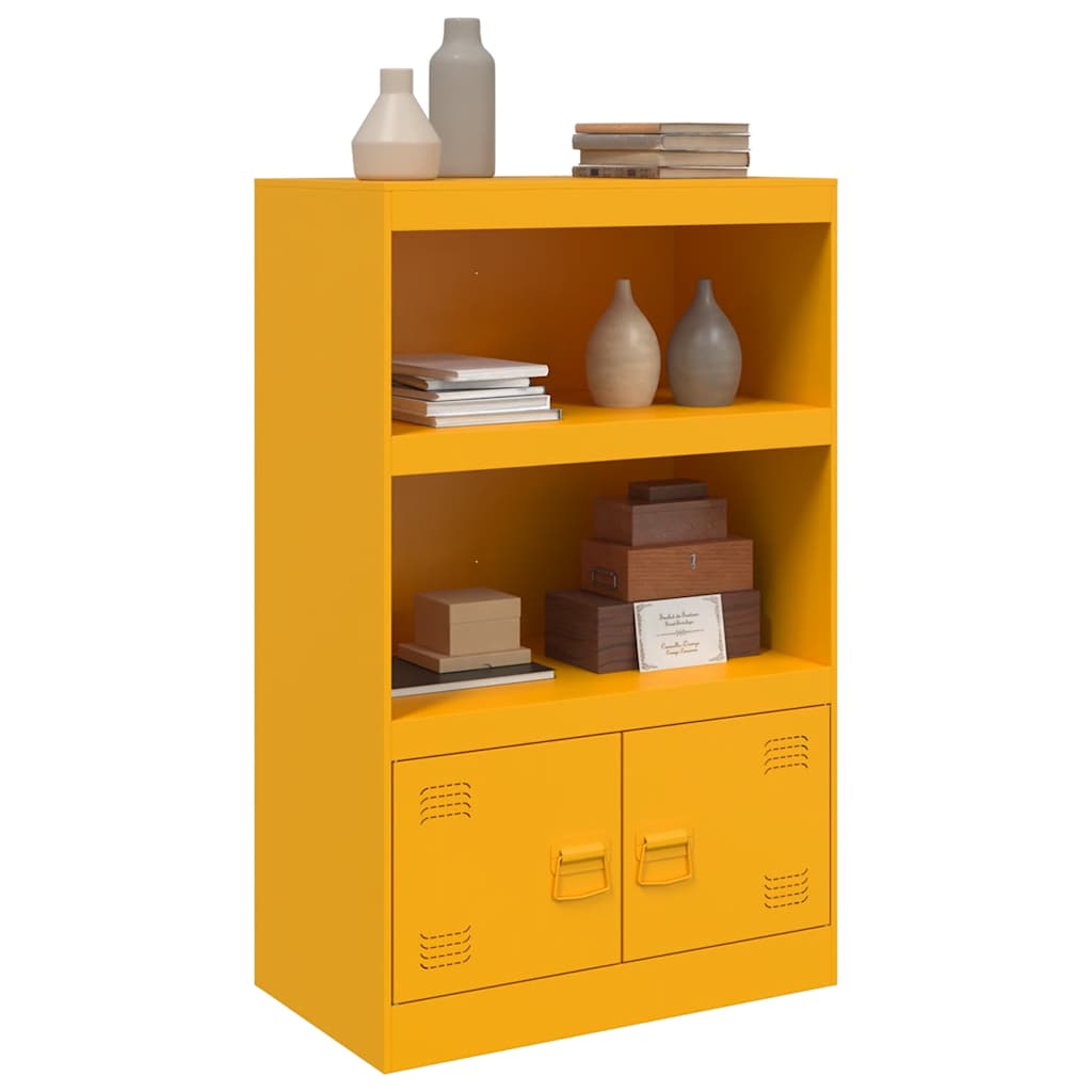 Sideboard Mustard Yellow 67x39x107 cm Steel
