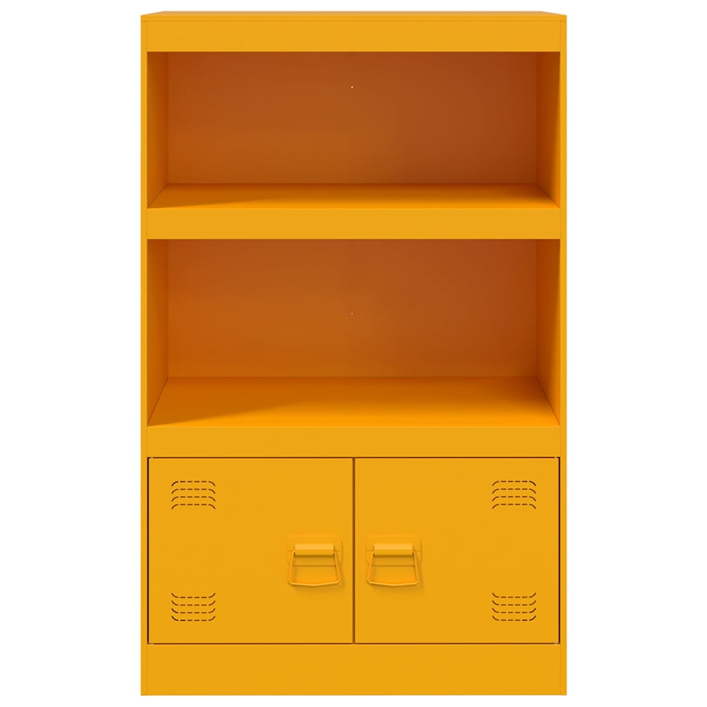 Sideboard Mustard Yellow 67x39x107 cm Steel