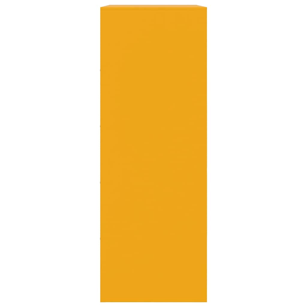 Sideboard Mustard Yellow 67x39x107 cm Steel