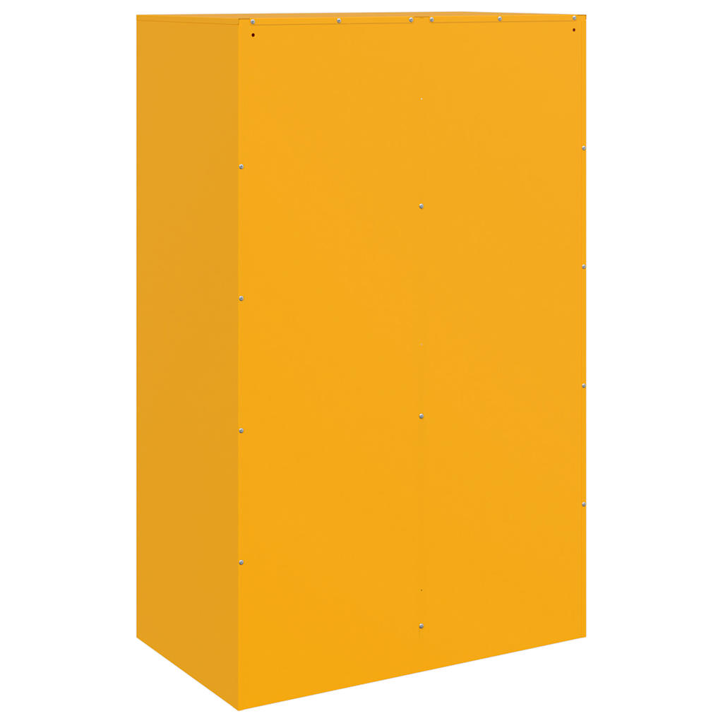 Sideboard Mustard Yellow 67x39x107 cm Steel