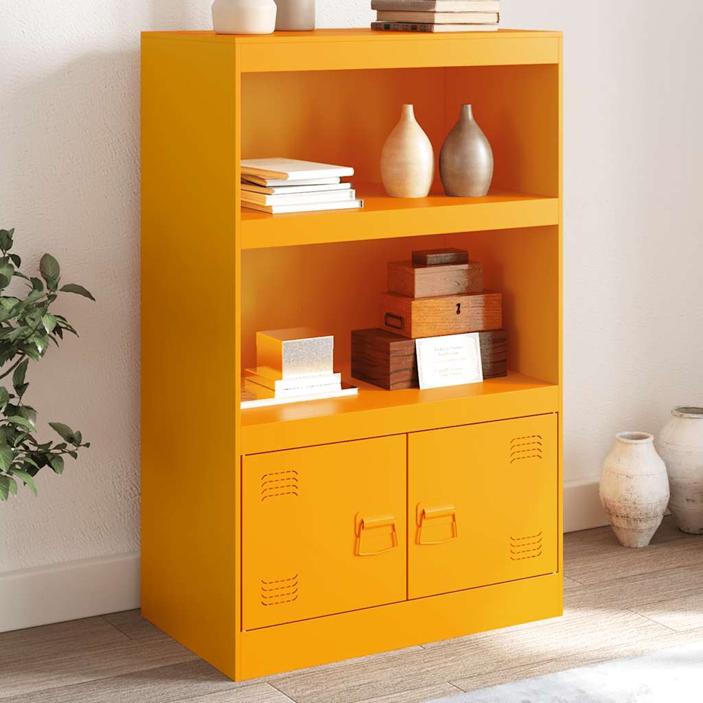 Sideboard Mustard Yellow 67x39x107 cm Steel