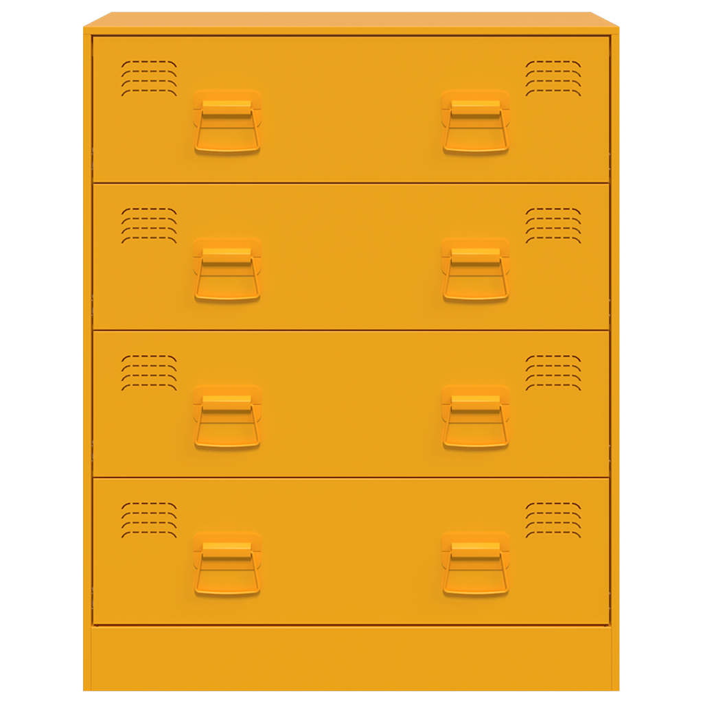 Sideboard Mustard Yellow 67x39x83 cm Steel