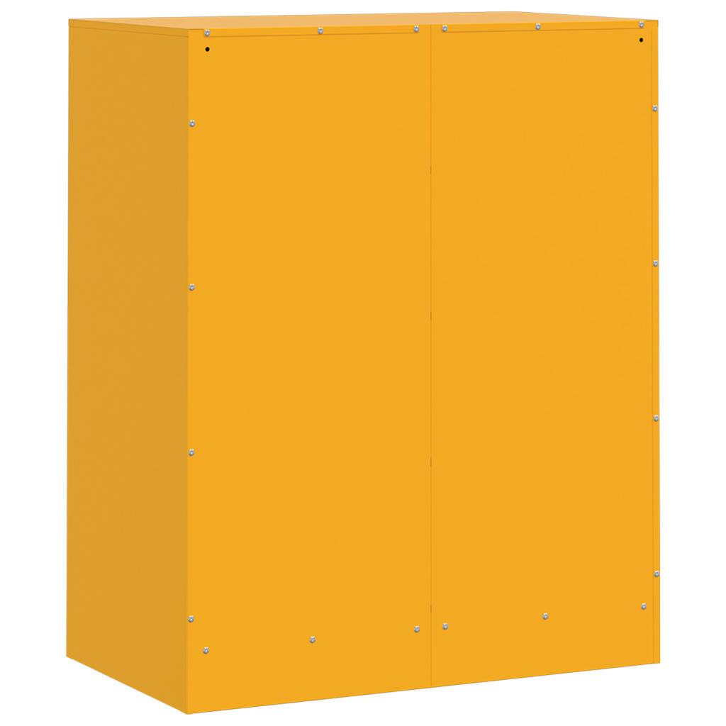 Sideboard Mustard Yellow 67x39x83 cm Steel