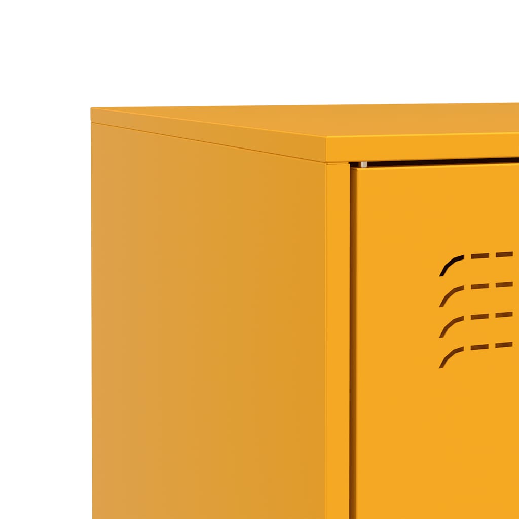 Sideboard Mustard Yellow 67x39x83 cm Steel