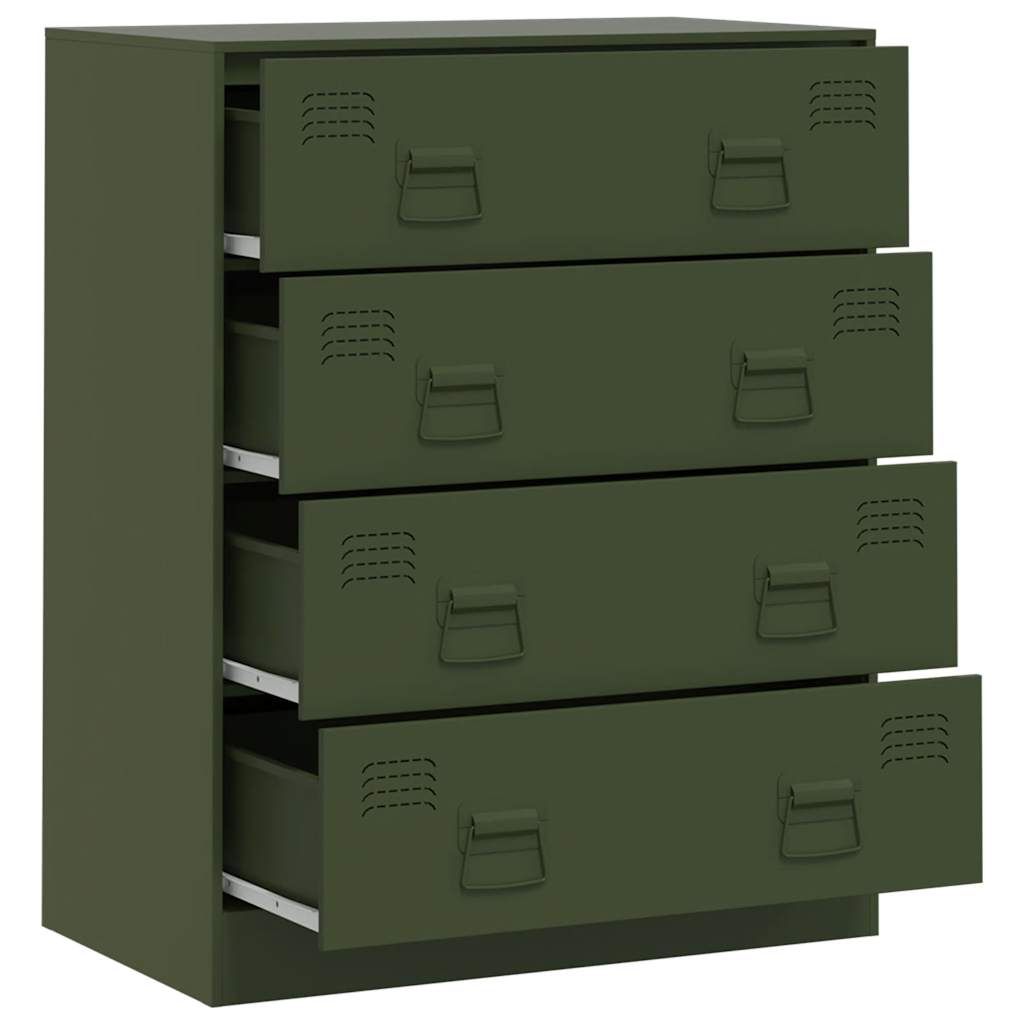 Sideboard Olive Green 67x39x83 cm Steel
