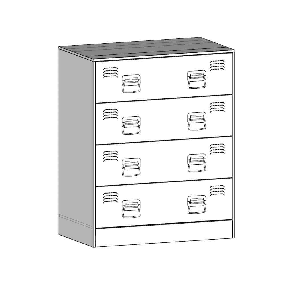 Sideboard Olive Green 67x39x83 cm Steel