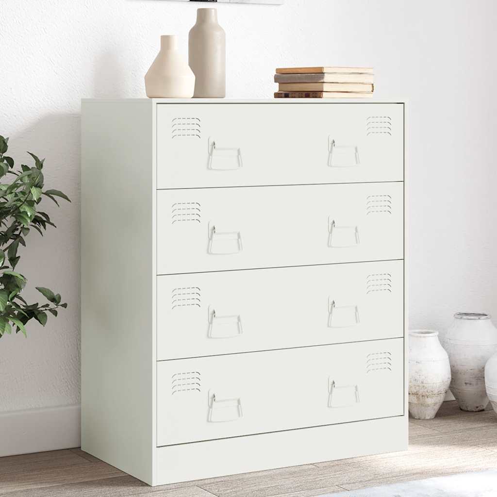 Sideboard White 67x39x83 cm Steel