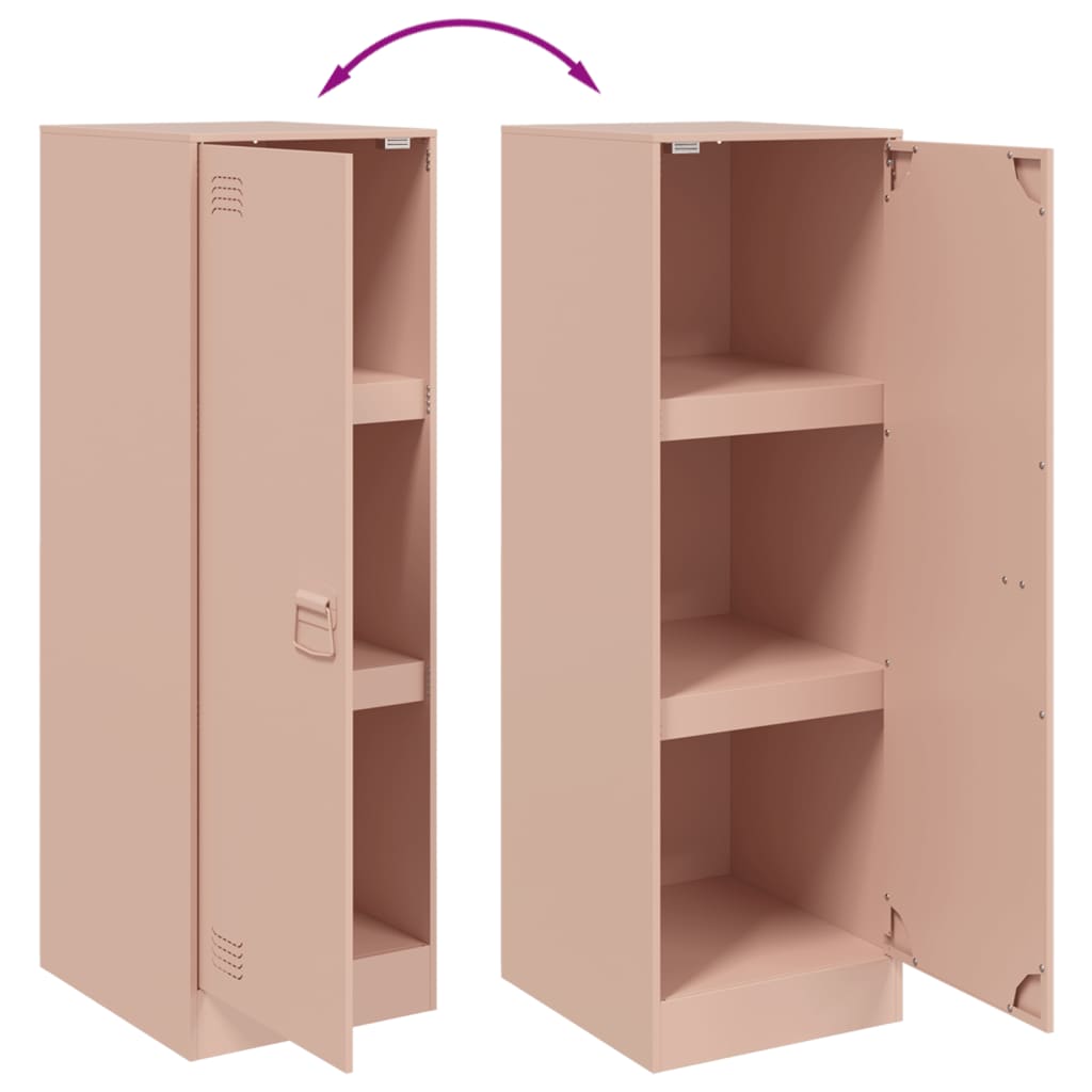 Sideboard Pink 34.5x39x107 cm Steel