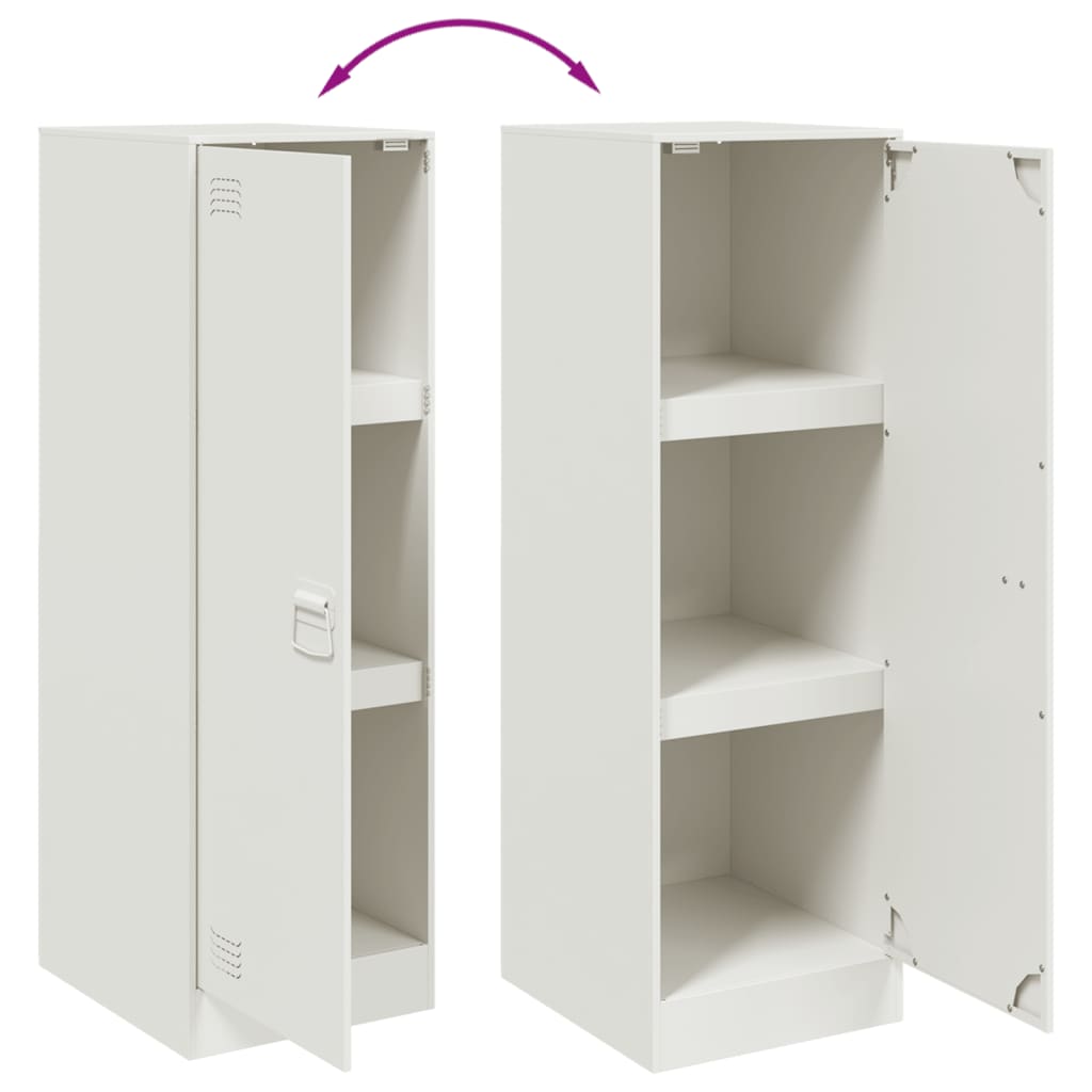 Sideboard White 34.5x39x107 cm Steel