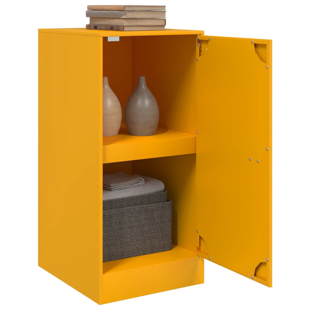 Sideboard Mustard Yellow 34.5x39x73 cm Steel