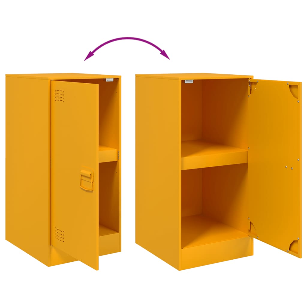 Sideboard Mustard Yellow 34.5x39x73 cm Steel