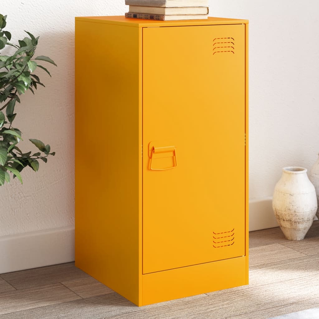 Sideboard Mustard Yellow 34.5x39x73 cm Steel