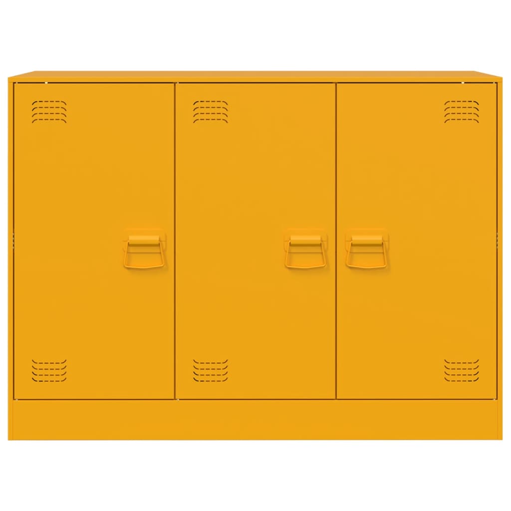 Sideboard Mustard Yellow 99x39x73 cm Steel