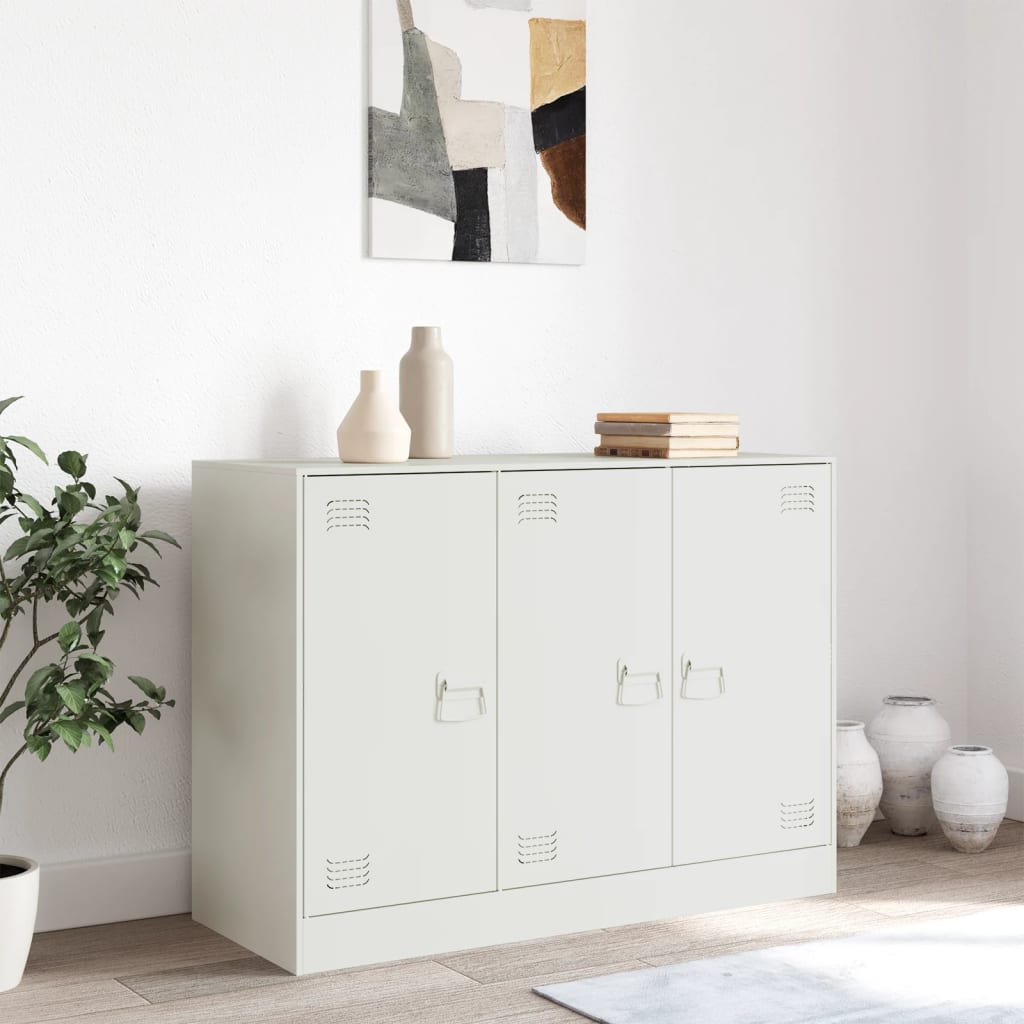 Sideboard White 99x39x73 cm Steel