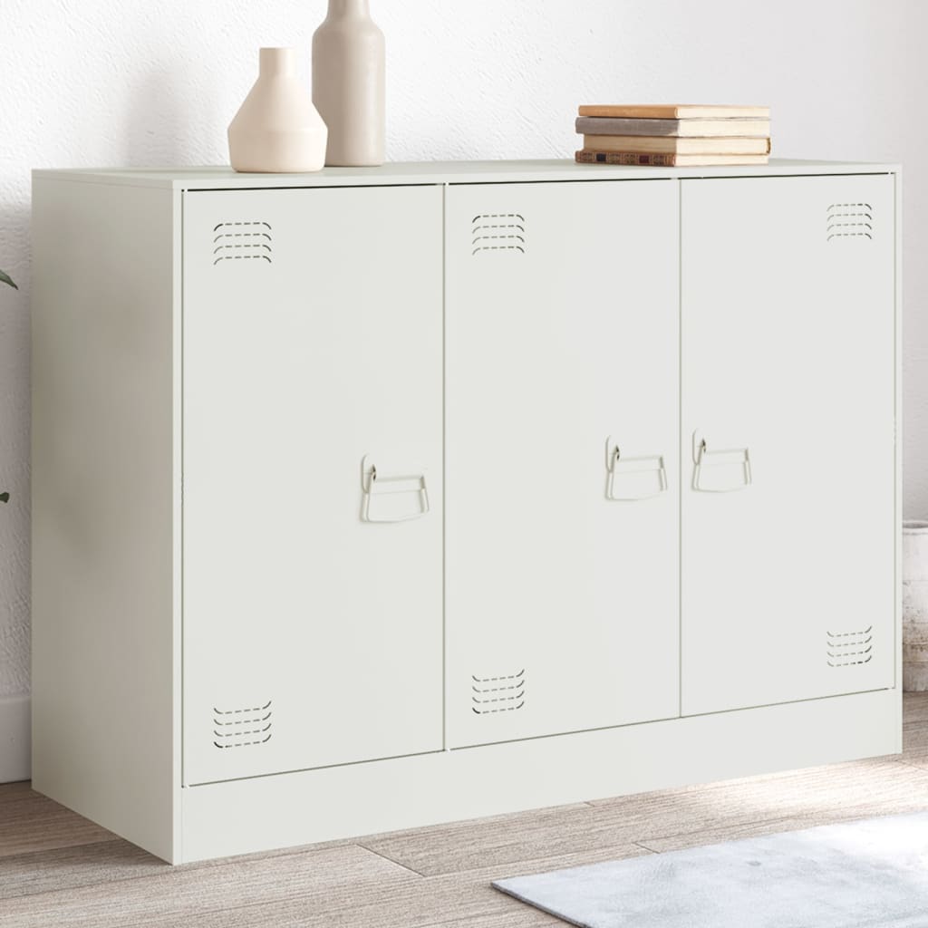 Sideboard White 99x39x73 cm Steel