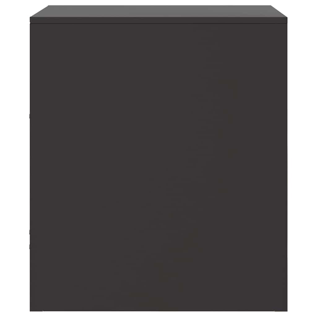 Bedside Cabinet Black 34.5x39x44 cm Steel