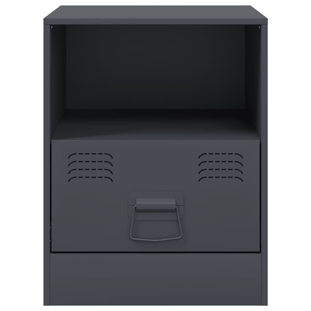 Bedside Cabinet Anthracite 34.5x39x44 cm Steel