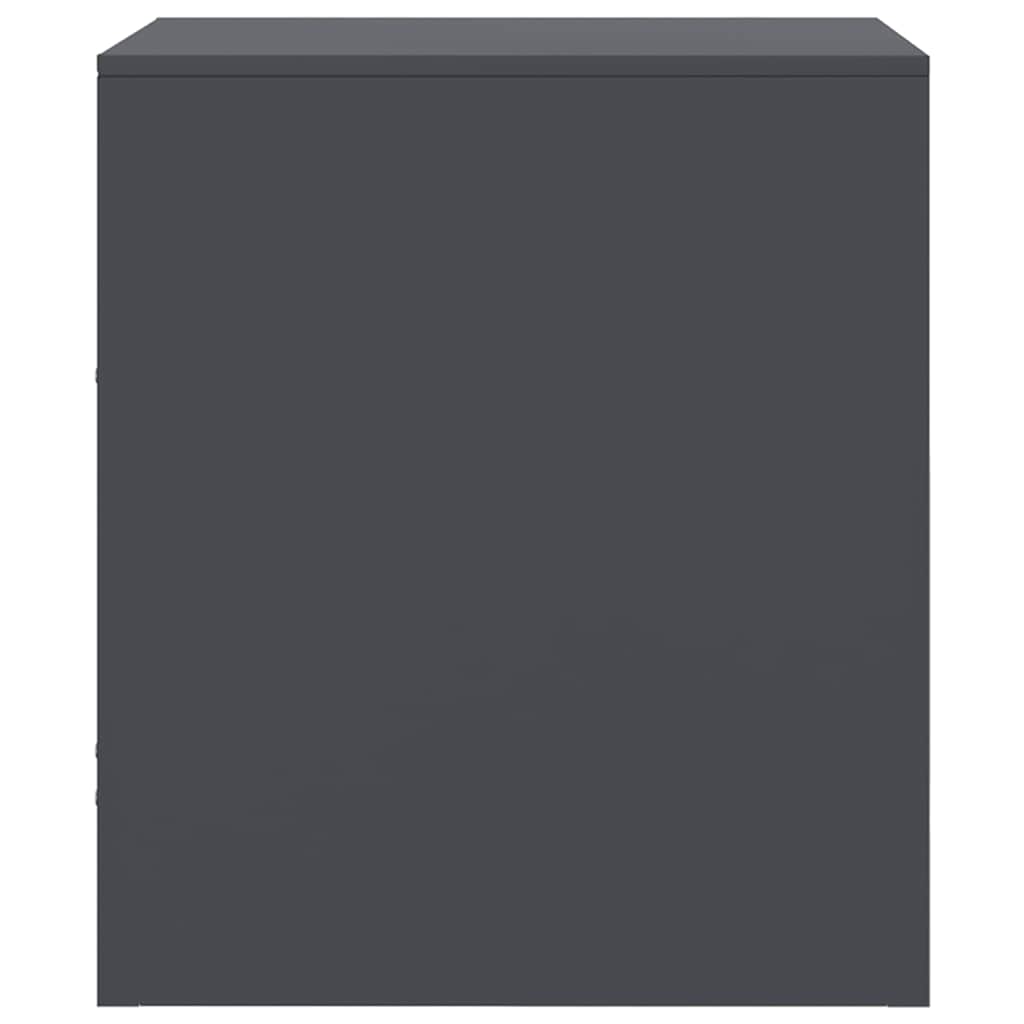 Bedside Cabinet Anthracite 34.5x39x44 cm Steel