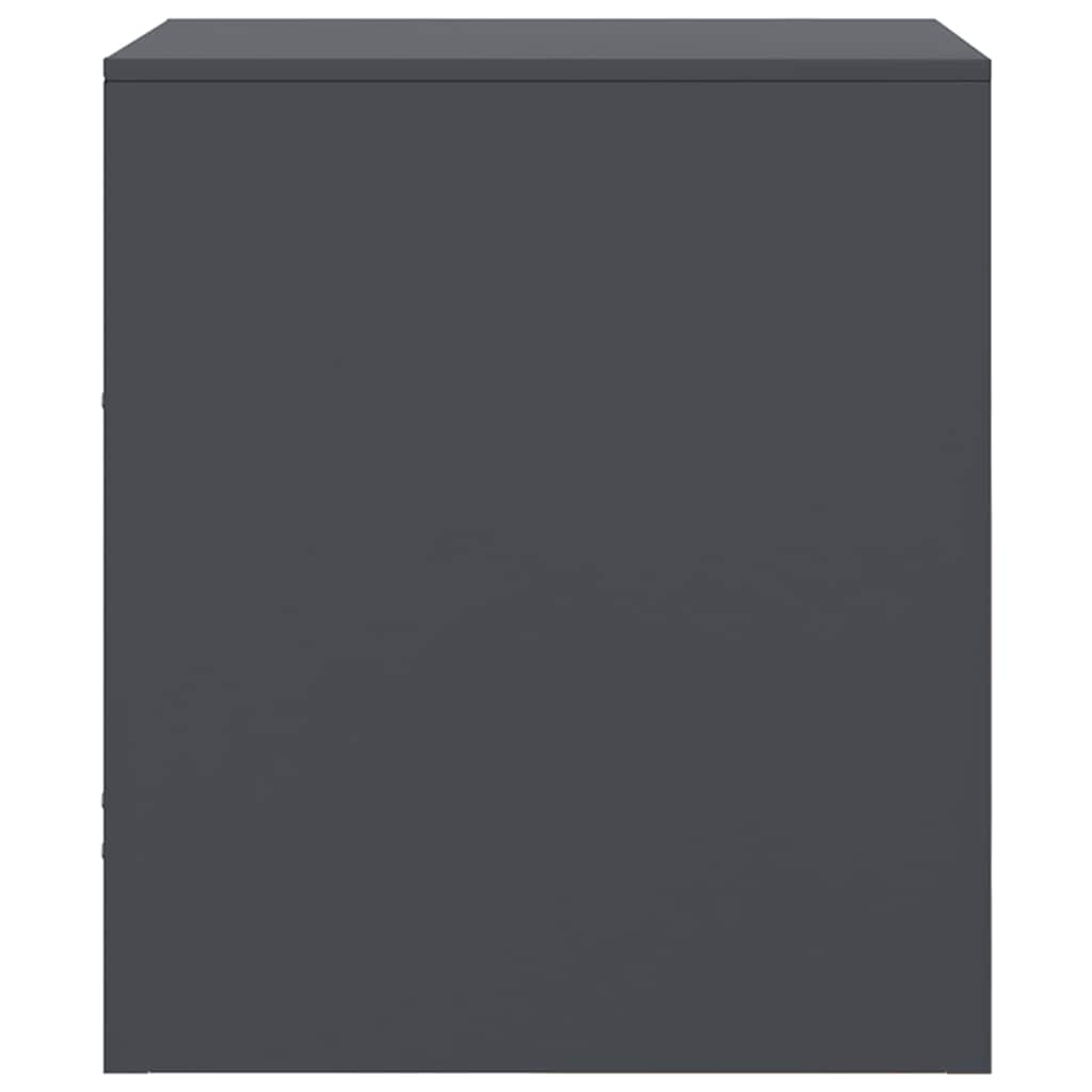 Bedside Cabinets 2 pcs Anthracite 34.5x39x44 cm Steel