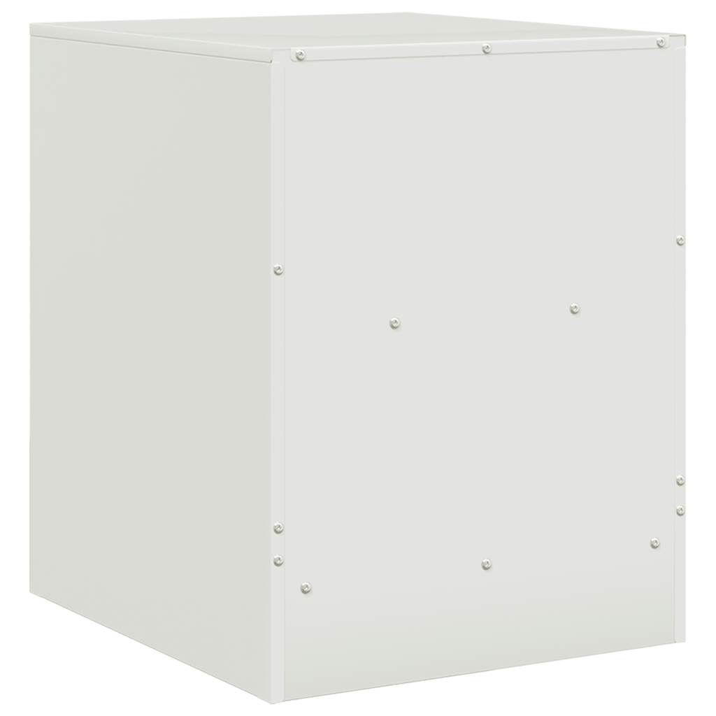 Bedside Cabinet White 34.5x39x44 cm Steel