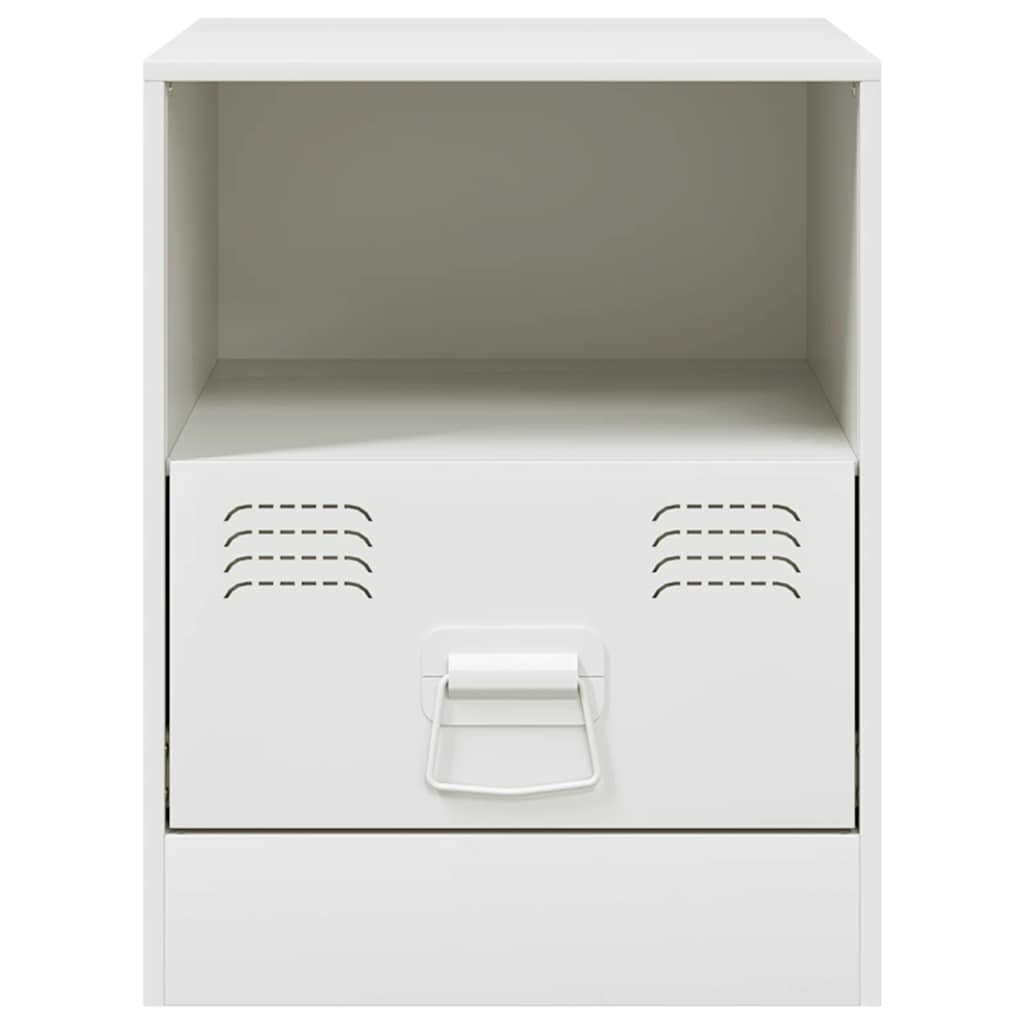 Bedside Cabinets 2 pcs White 34.5x39x44 cm Steel
