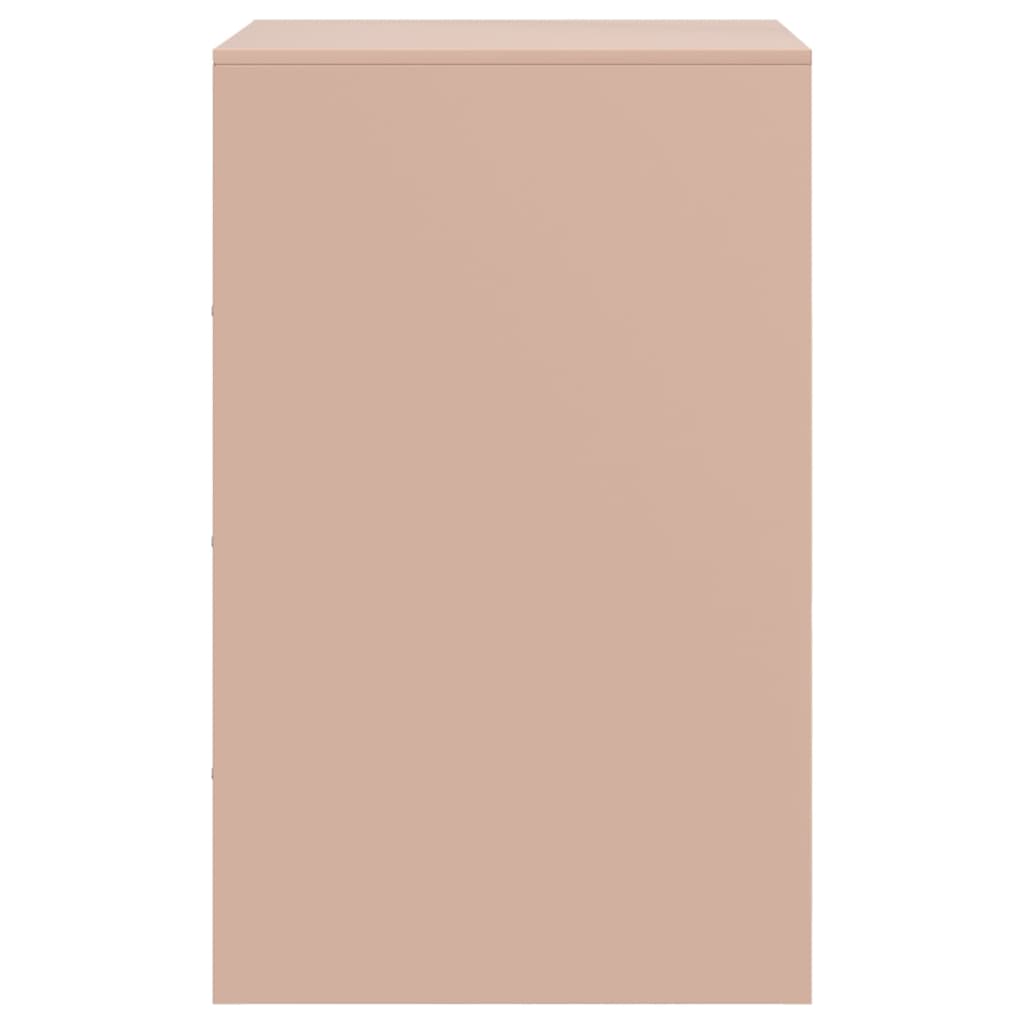 Bedside Cabinet Pink 34.5x39x62 cm Steel